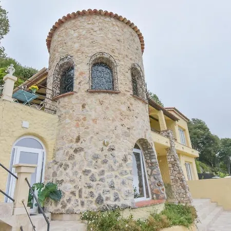 Birds Eye Luxury Castle Paranomic Views Of Monaco Monte Carlo Hills & Sea * La Turbie