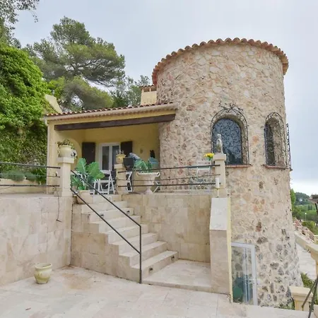 Birds Eye Luxury Castle Paranomic Views Of Monaco Monte Carlo Hills & Sea * La Turbie